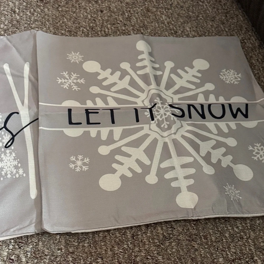 Gray Holiday Pillow Covers Set big pillows 22in by 22